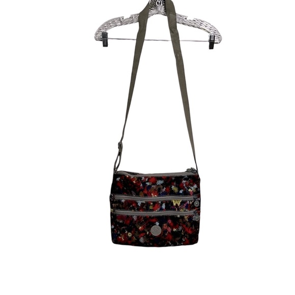 Kipling Avar Abstract Paint Colorful 5 pocket Travel Crossbody Purse - Picture 1 of 9